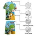 thumbnail image 4 of Adventure Time Jake The Dog Boys Girls Short Sleeve Mesh T-Shirt And Shorts Outfit Set Summer Clothes Set for Kids, 4 of 8