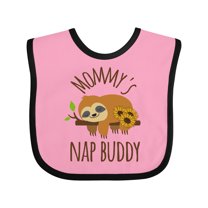Inktastic Mommys Nap Buddy Sloth Boys or Girls Baby Bib