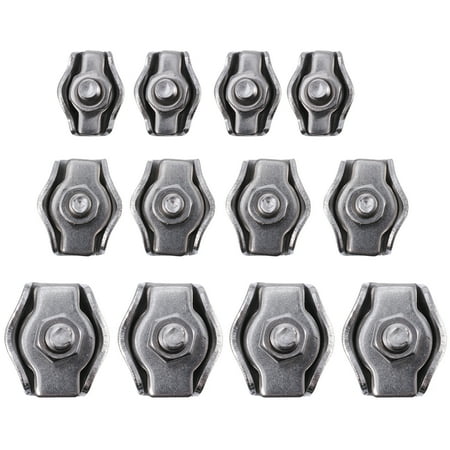

Zonhebin Wire Connectors 12pcs Single Bolt Wire Rope Clips Stainless Steel Clamp