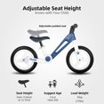 thumbnail image 5 of KEANO 12" Foldable Balance Bike for 2+ Year Old Girls & Boys, Toddler Balance Bicycle for Kids Ages 24 Months to 6 Years, No Pedal Push Balance Bike Adjustable Seat & Flat-Free Tires, Multiple Colors, 5 of 6