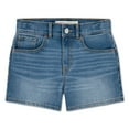 thumbnail image 2 of Levi Strauss Signature Girls High Rise 3" Denim Shorts, Sizes 5-18, 2 of 7