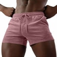 thumbnail image 2 of 4 Inch Inseam Shorts Men Vintage Corduroy Summer Shorts | Slim Fit Mid Waisted Booty Shorts with Zipper Fashion Casual Short Pants (Pink,XL), 2 of 6