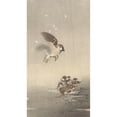 thumbnail image 2 of Ohara Koson 15x24 Gold Ornate Framed and Double Matted Museum Art Print Titled - Tree Sparrow with Young (1900 - 1936), 2 of 4