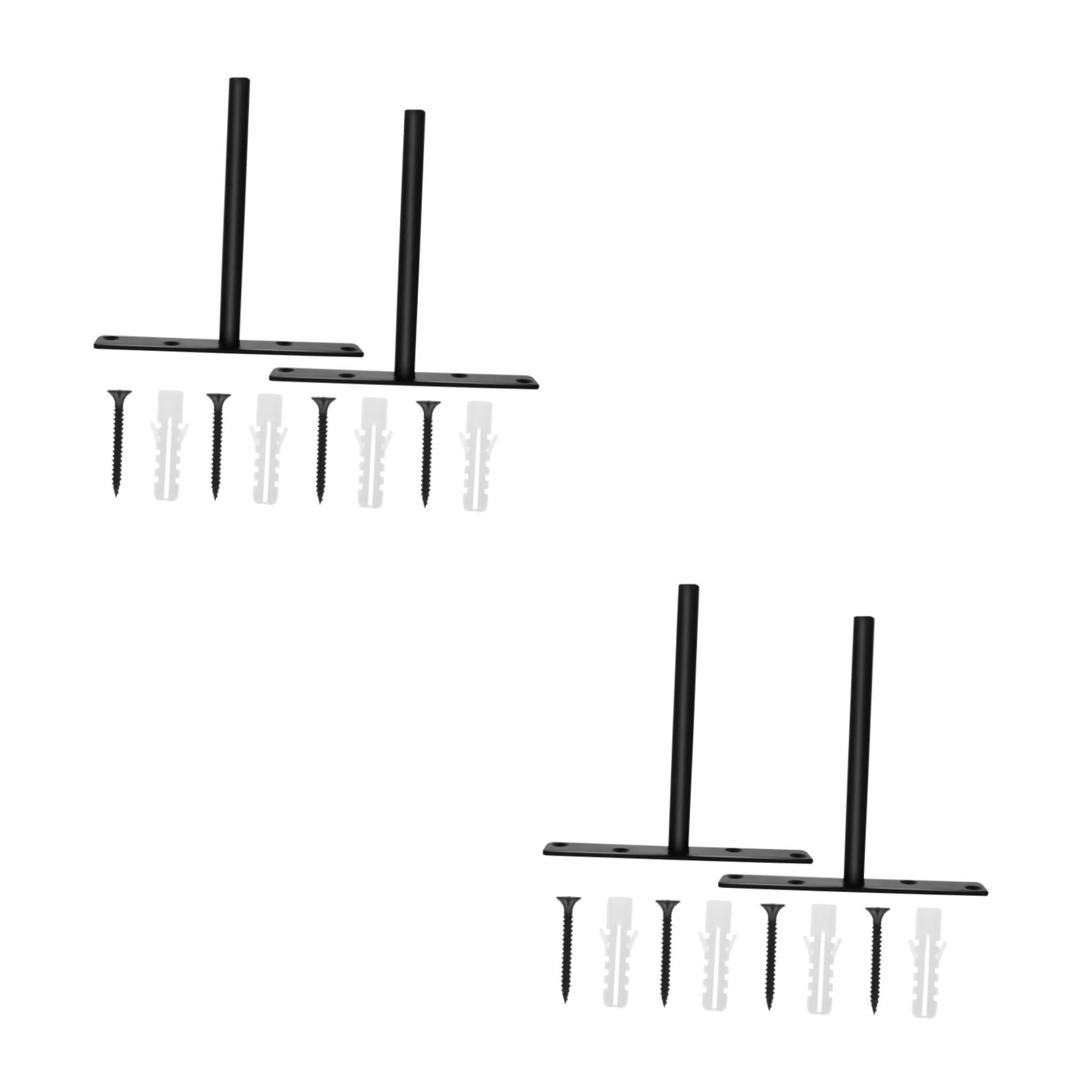YSNOOWE 4Sets Heavy Duty Wall Mounted Shelf Support Black