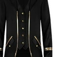 thumbnail image 5 of WAENQINLA Men's Steampunk Vintage Tailcoat Uniform Jacket Medieval Gothic Tailcoat Costume Button Down Formal Viking Renaissance Pirate Halloween Coats, 5 of 6