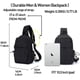 thumbnail image 5 of Bolso de hombro negro pequeño de la mochila de Crossbody de la honda, bolso ligero de la honda de la mochila de la sola correa, 5 of 5
