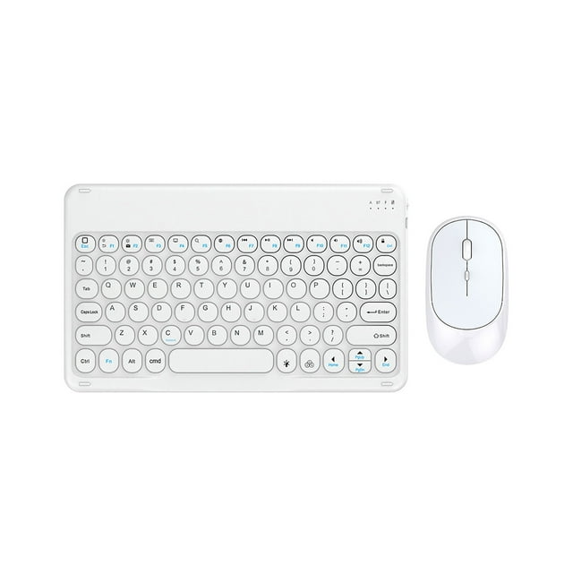 1 Set Wireless Keyboard Quick Response Long Standby Time Slim Tablet Noiseless BT Mini Mouse for Notebook - White 12