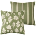 thumbnail image 2 of Mainstays 16" x 16" Reversible Decorative Outdoor Throw Pillow, Green Fall Leaf, 2 of 9
