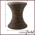 thumbnail image 4 of Casafield Hourglass Side Table - Espresso Dark Brown, Handwoven Water Hyacinth, Boho Wicker End Table for Bedroom, Entryway, Living Room, Office, 4 of 7