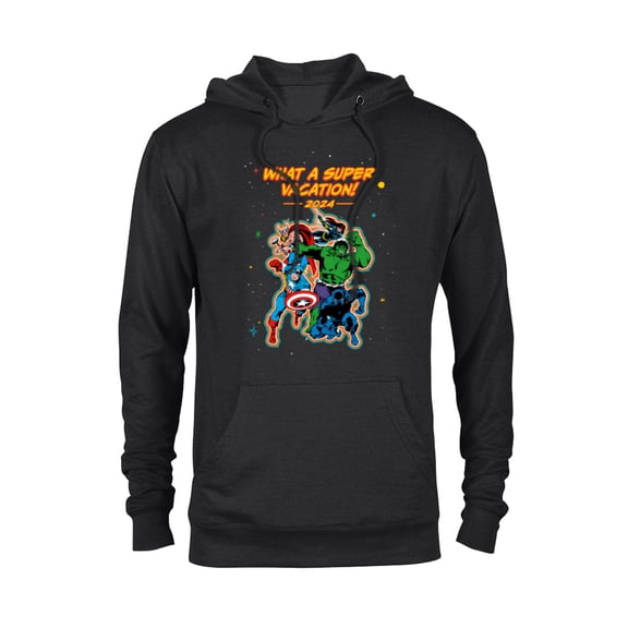 Marvel Avengers Family Matching Trip Super Vacation 2024 - Pullover Hoodie for Adults - Customized-Black