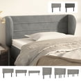 thumbnail image 3 of vidaXL Headboard with Ears Dark Gray 40.6"x9.1"x30.7"/34.6" Velvet, 3 of 27