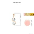 thumbnail image 3 of ANGARA Natural Classic Two Stone Diamond Swirl Pendant in 14K Rose Gold for Women (Size-3.2mm| Color-G| Clarity-VS2) | April Birthstone, Anniversary, Jewelry Gift for Women | Natural Diamond Necklace, 3 of 7