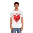 thumbnail image 4 of Funny Valentine's Day Shirt | My Valentine Comes in a Bottle! | Wine Lover | Drink Wine | Unisex Jersey Short Sleeve Tee, 4 of 10