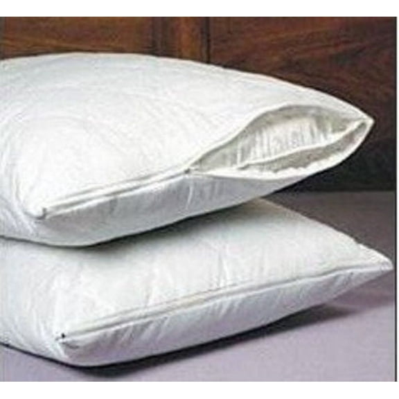 Set of 2 Quilted Pillow Covers with Zippers, Standard Size