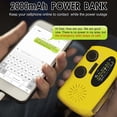 thumbnail image 4 of Emergency Hand Crank Radiot, AM/FM/ Portable Weather Radio Power Bank Phone Charger, Radio for Indoor Outdoor Camping，yellow, 4 of 5
