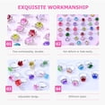 thumbnail image 2 of EeaseCA 36pcs Kids Ring Girls Adjustable Knuckle Rings Finger Rings Dress up Rings in Box, 2 of 7