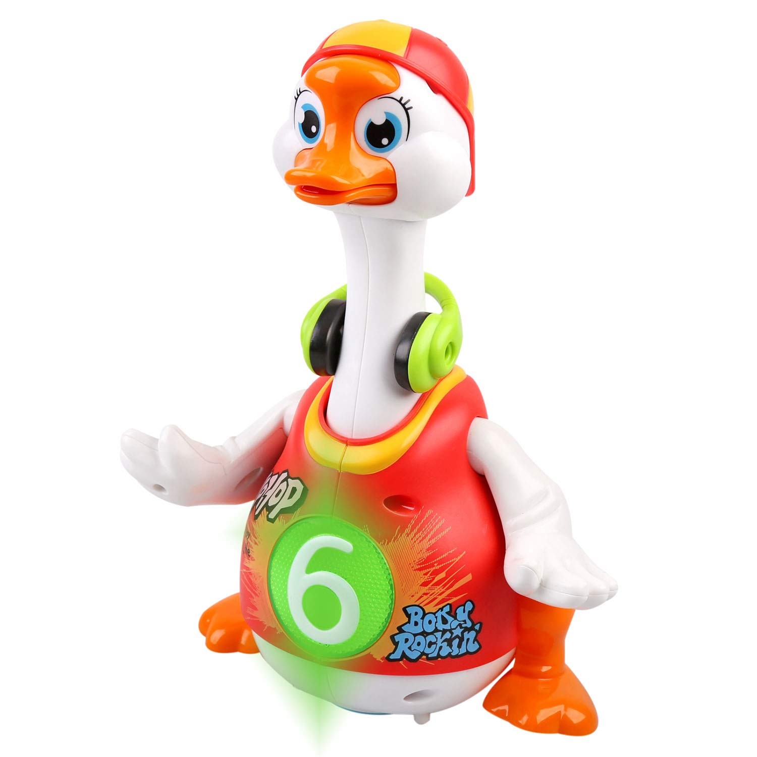 URBAN KIT Dancing Hip Hop Goose Development Musical Toy | Hip Hop Goose Toy | Toddler Dancing | Rapping Duck | Dancing Toy for Toddler | Singing Toys for Toddlers-Red - image 2 of 6