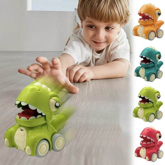 Boovnll Racing Car - Press Go Dinosaur Cars Ages 1-6 Toy Cars for Children Educational Learning Cars Toys, Gift for Boys Girls, Toys