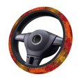 thumbnail image 2 of Logiee Autumn Leaf Print Breathable Elastic Steering Wheel Cover, Non-Slip Stretch Steering Wheel Protector,Universal 15 Inch Fit Auto, Suvs, Truck, 2 of 6
