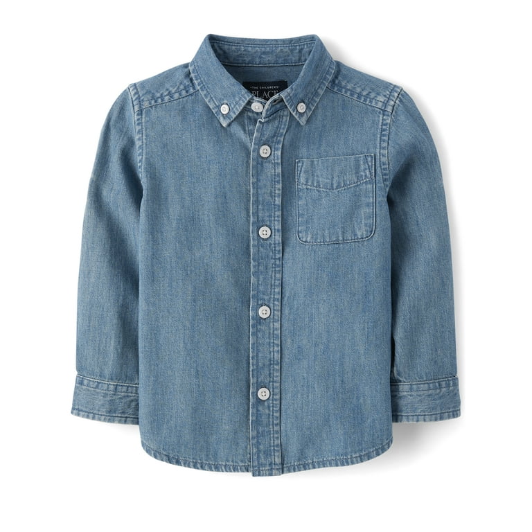 The Children's Place Baby Toddler Boys Long Sleeve Denim