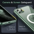 thumbnail image 5 of JETech Magnetic Case for iPhone 11 Pro Max 6.5-Inch Compatible with MagSafe Wireless Charging, Shockproof Phone Bumper Cover, Anti-Scratch Clear Back (Midnight Green), 5 of 7