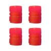 4 tapas de llantas luminosas para motocicletas (rojo)