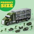 thumbnail image 4 of Joyfy 25 in 1 Die-cast Military Army Play Vehicle Set, Vehicles with Sounds and Lights in Carrier Truck, Push and Go Car Toy, Kids Christmas Birthday Gifts for 3 4 5 6 Years Old Boys, 4 of 9