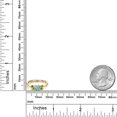 thumbnail image 6 of Gem Stone King 10K Yellow Gold Blue Zircon and Green Peridot Engagement Ring for Women | 1.45 Cttw | Round 5MM | Gemstone Birthstone | Size 8, 6 of 6