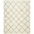 thumbnail image 3 of SAFAVIEH Dallas Jerrie Geometric Shag Area Rug, Ivory/Grey, 10' x 14', 3 of 6