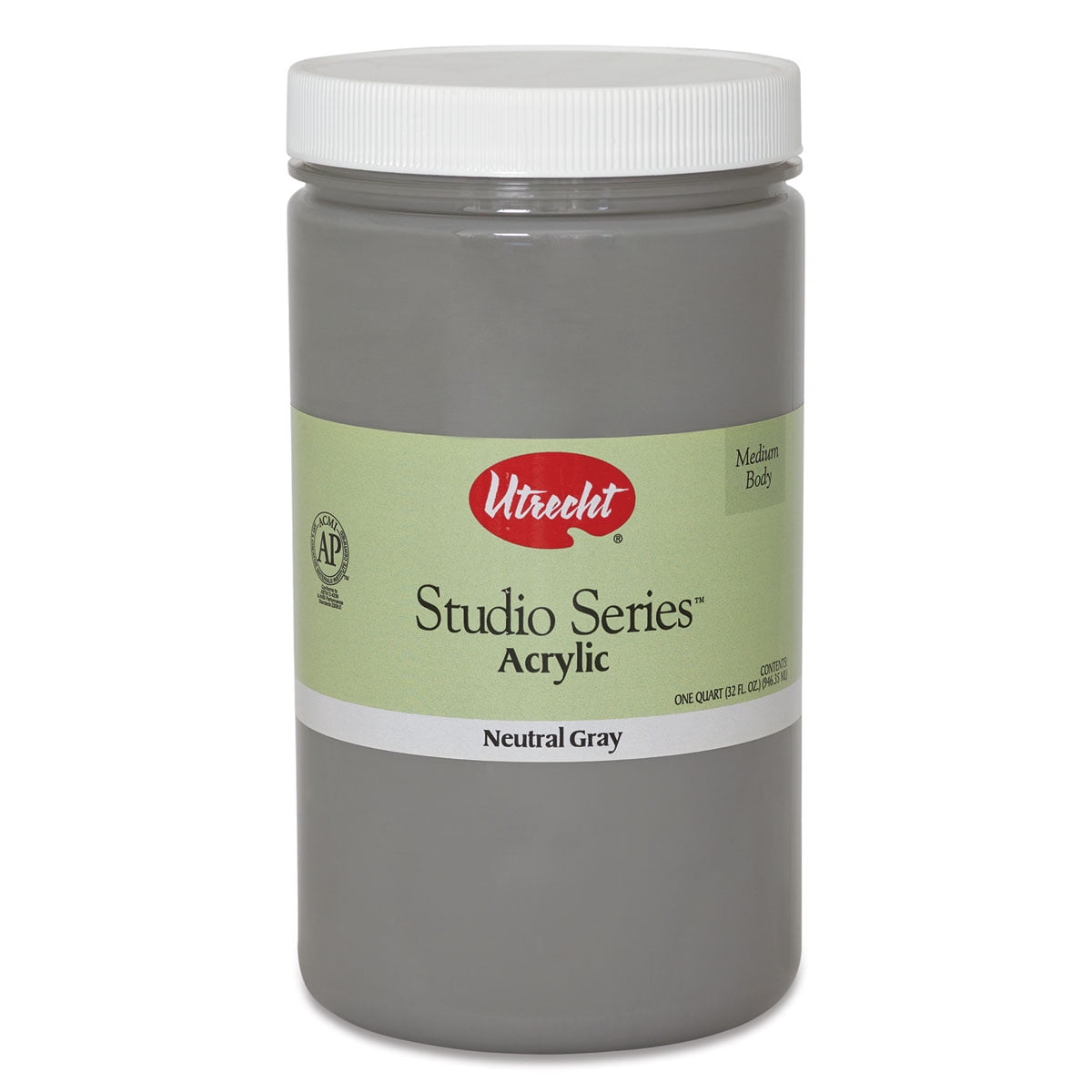 Utrecht Studio Series Acrylic Paint - Neutral Gray, Quart