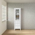 thumbnail image 4 of James Martin 655-LC-BW 76.12 in. Brittany Floor Standing Linen Cabinet - Bright White, 4 of 6