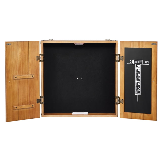 KFFKFF Dartboard Cabinet, Solid Wood Dartboard Cabinet Set, Official-size Concealed Cabinet