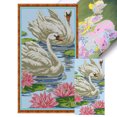 thumbnail image 1 of Hilo Algodón Ecológico Bordado Punto Cruz Con Gansos 11CT 35x60cm Blanco, 1 of 9