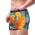 thumbnail image 2 of Pofeuu Refreshing Fruit Infused Drinks Print Men’s Boxer Briefs, Moisture-Wicking Underwear, Regular,Trunk-X-Large, 2 of 5