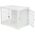 thumbnail image 4 of TRIXIE 38.7" Dog Crate, Wooden Indoor Kennel Furniture for Large Dogs Up to 66 lb, White, 4 of 9