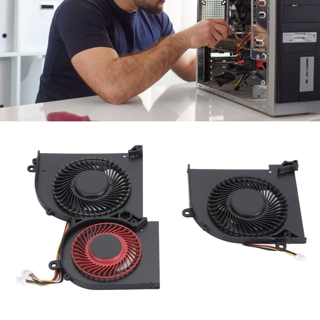 New CPU + GPU Cooling Fan Replacement for MSI GS65 GS65VR P65, MS-16Q4, MS-16Q5, 4 Pin Power Connector Fans, Low Noise and Efficient Heat Dissipation