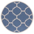 thumbnail image 3 of Safavieh Courtyard Becky Geometric Indoor/Outdoor Area Rug, Blue/Beige, 7'10" x 7'10" Round, 3 of 14