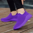 thumbnail image 6 of Women's Versatile Lightweight Breathable Lace Up Casual Sneakers Purple 39, 6 of 7