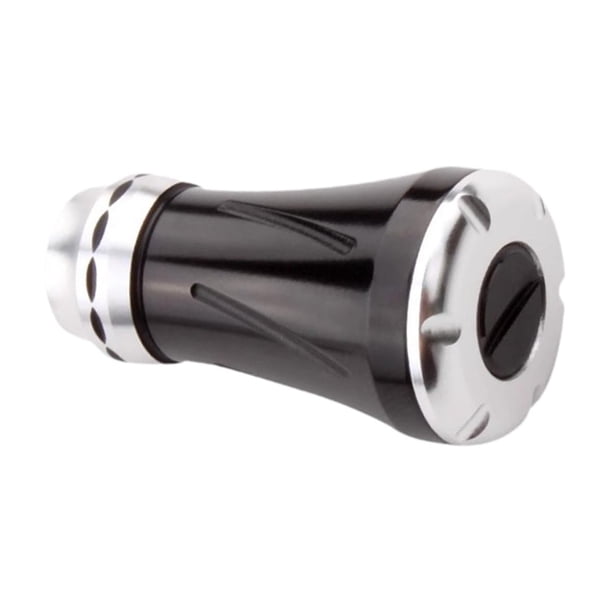 Perilla de manija de carrete de pesca, equipo de pesca modificado, perilla de potencia de carrete de pesca DIY Negro Plata