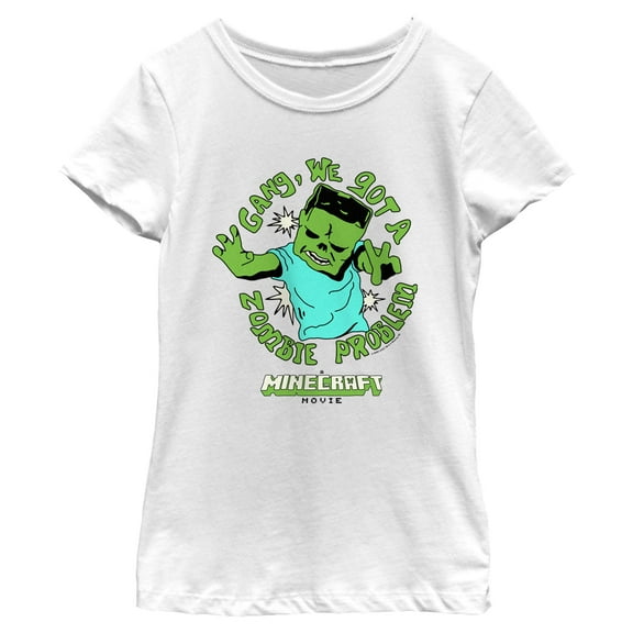 Girl's A Minecraft Movie We Got a Zombie Problem Graphic T-Shirt