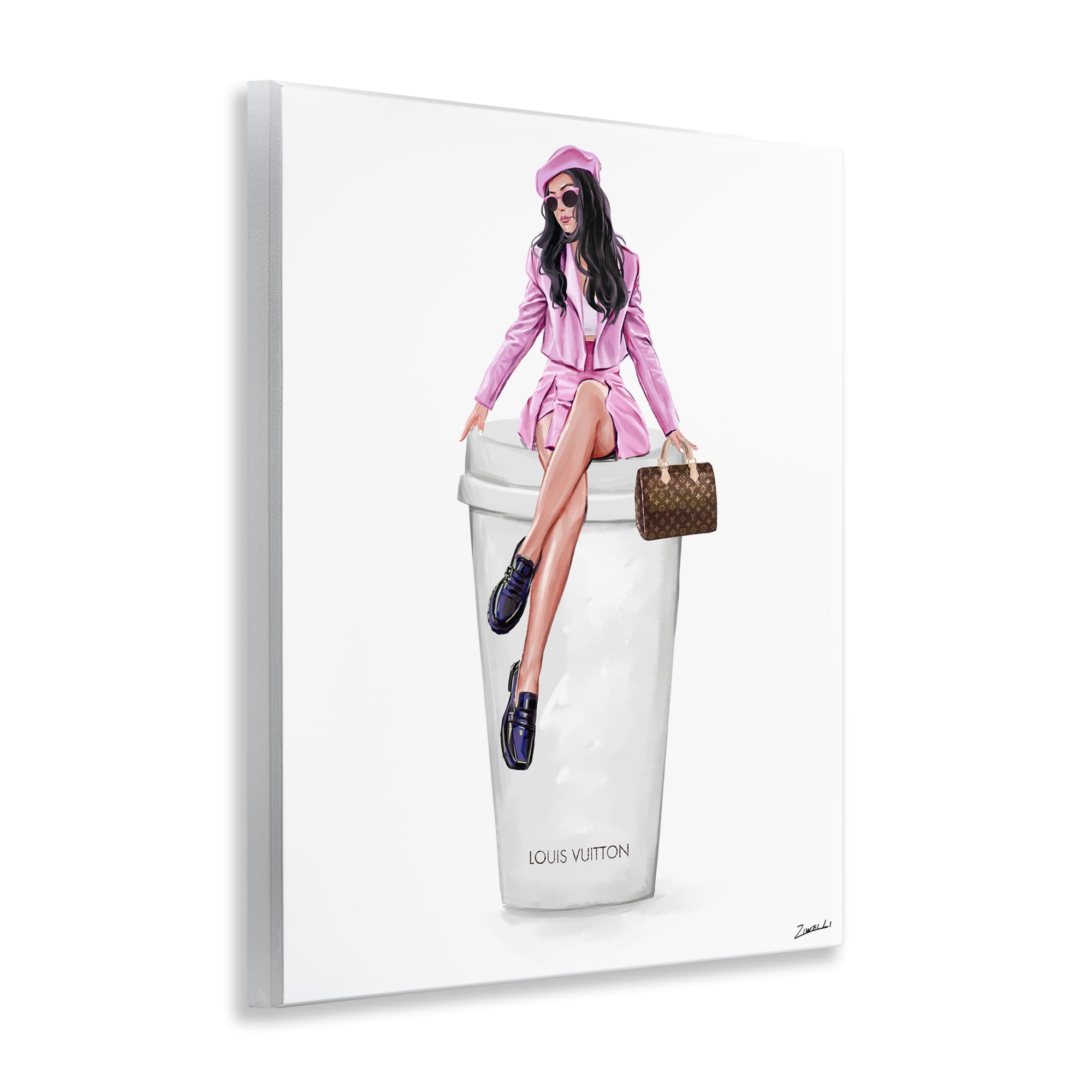 Stupell Industries Sassy Chic Fashionista People Painting Unframed Art Print Wall Art, 11 x 14