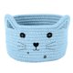 thumbnail image 1 of Hilo para tejer orejas de gato, almacenamiento de escritorio, cabecero de cama hecho a mano, clasificación de objetos diversos, redondo, azul, 1 of 6
