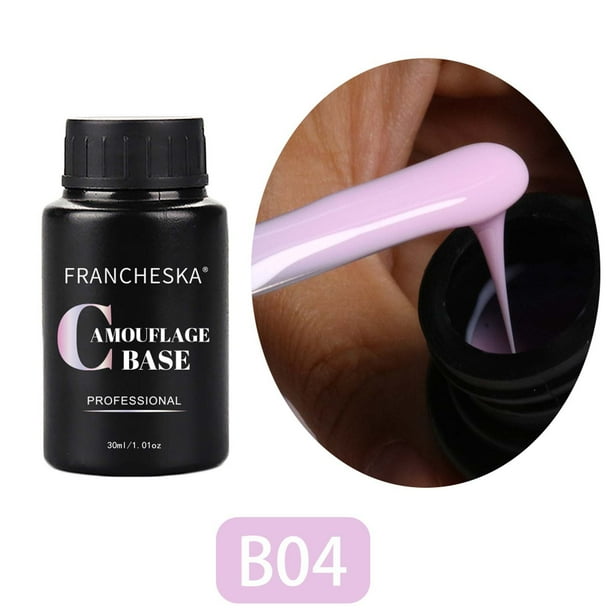 Polvo para uñas Arte de uñas Goma Color nude Base Brillantina Brillantina Fototerapia Base Pegamento Arte de uñas