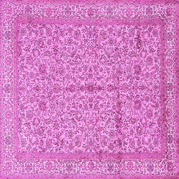 Ahgly Company Indoor Square Persian Pink Traditional Area Rugs, 8' Square