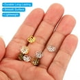 thumbnail image 4 of Uxcell Flower Bead Caps, 100Pcs 8x3mm Hollow Metal Spacer Bead End Caps Gold Tone, 4 of 6