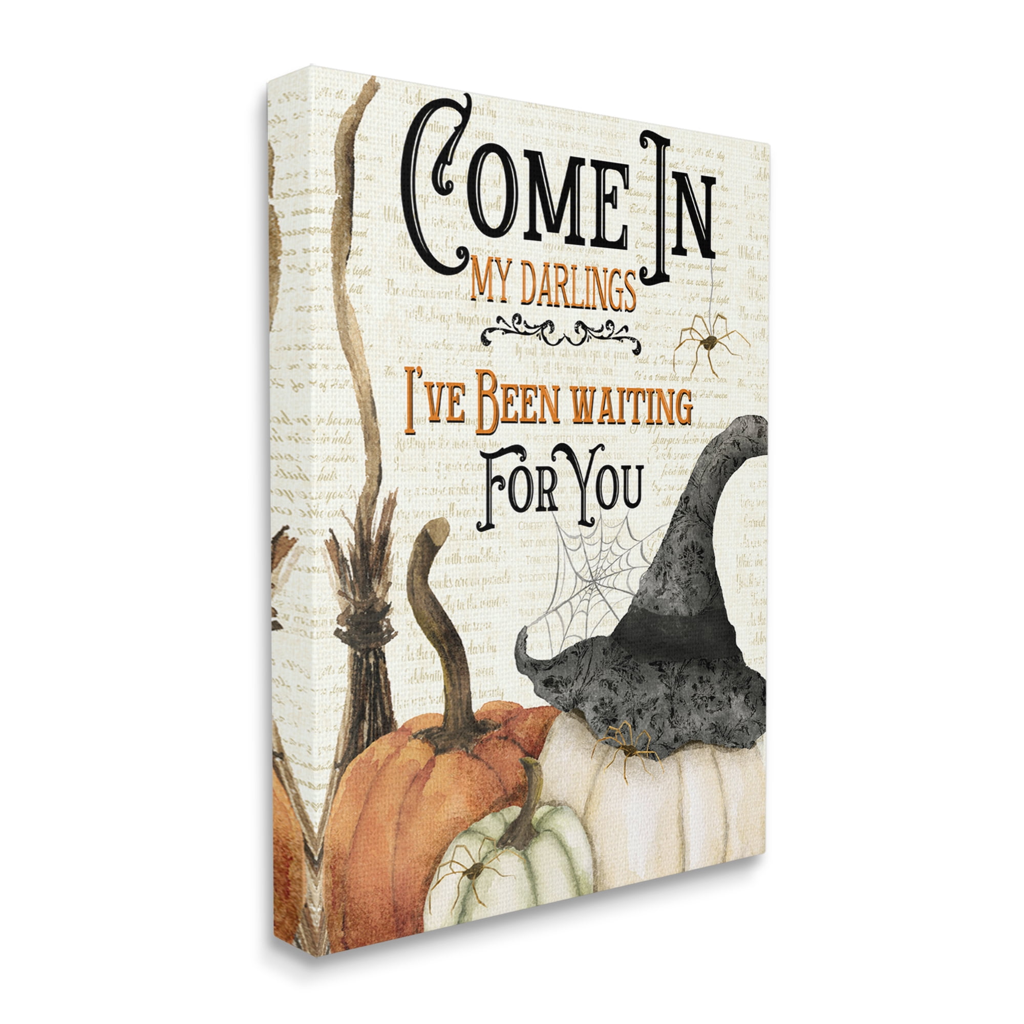 Stupell Industries Come In Spooky Halloween Holiday Painting Gallery Wrapped Canvas Art Print Wall Art, 16 x 20