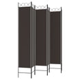 thumbnail image 3 of vidaXL 6-Panel Room Divider Brown 240x220 cm Fabric, 3 of 5