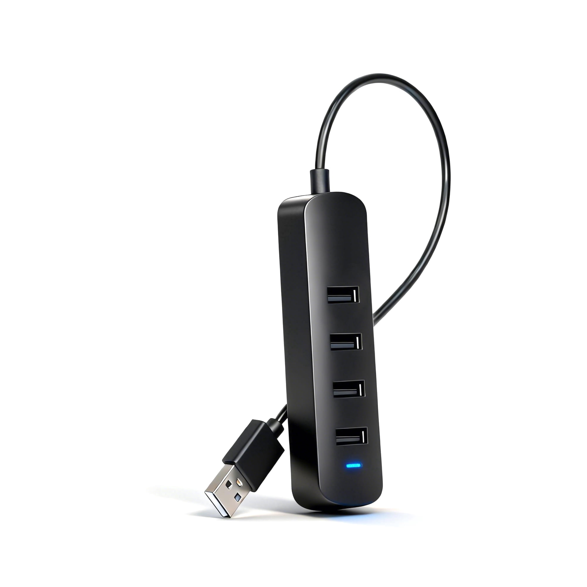 USB Hub, USB Splitter,Portable 4-Port Usb 2.0 Multiport Adapter Data Transfer Connector for Laptop, Macbook, Mac Pro, and More