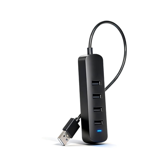USB Hub, USB Splitter,Portable 4-Port Usb 2.0 Multiport Adapter Data Transfer Connector for Laptop, Macbook, Mac Pro, and More