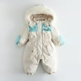 thumbnail image 2 of Paiwinds Kids Snowsuit 1-4 Years Waterproof Winter Jumpsuit with Hood for Boys Girls Outdoor Skiing Snow Play Insulated Warm One-Piece Suit, 2 of 4